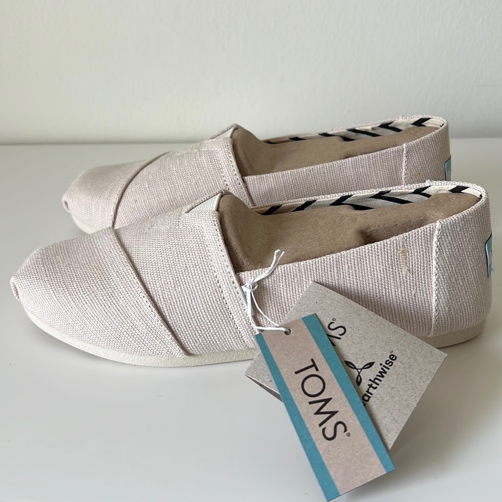 Toms Alpargata Warm Natural Heritage Canvas Size 8 Women’s Slip On Shoes
